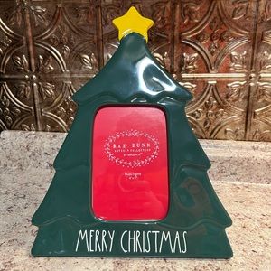 RAE DUNN MERRY CHRISTMAS Ceramic Tree Frame New Without Price Tag